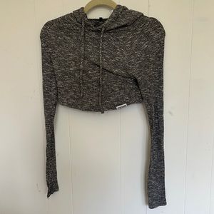 Grey gym shark cropped sweater. Size XS.